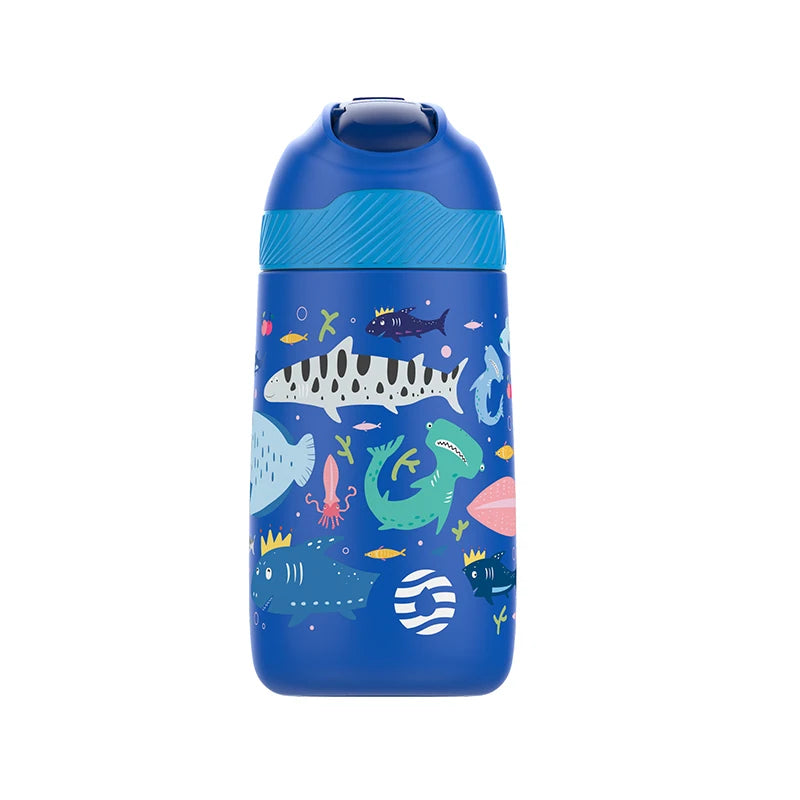 Gourde enfant blanche avec paille