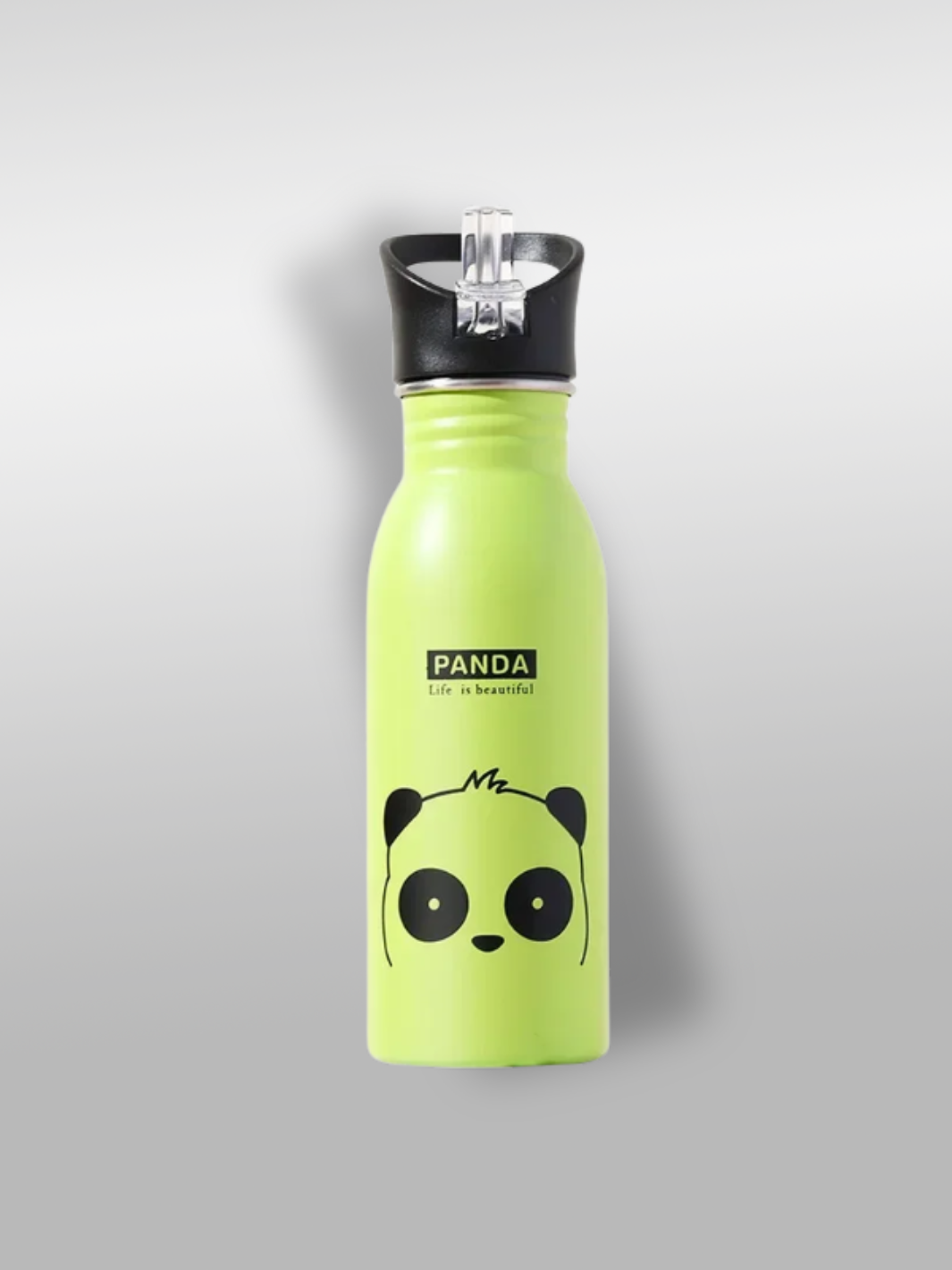 Gourde pour enfant verte motif panda