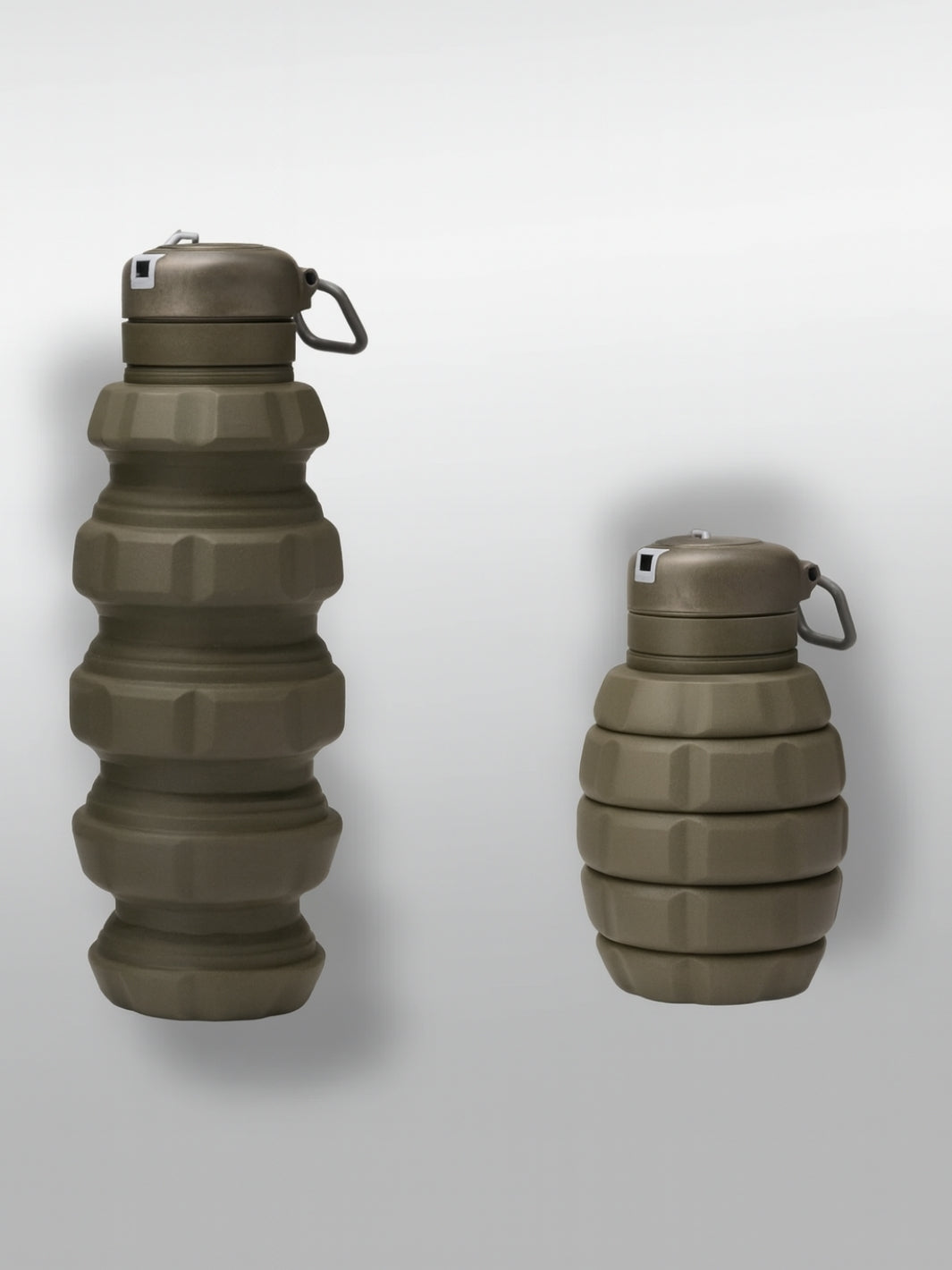 Gourde pliable | Motif militaire gris