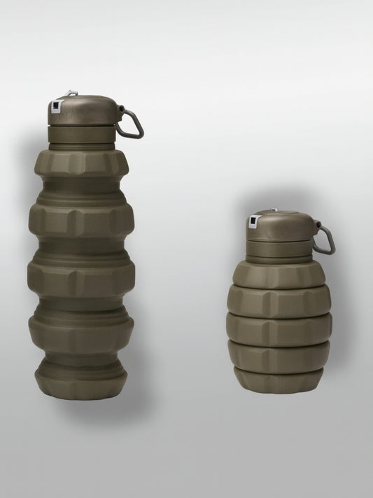 Gourde pliable | Motif militaire gris