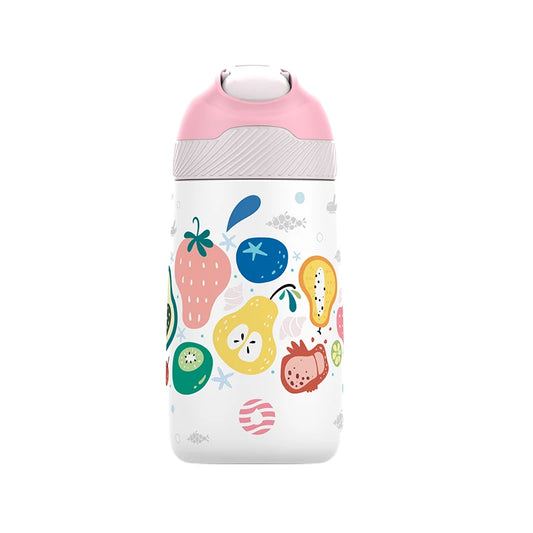 Gourde enfant fruit avec paille