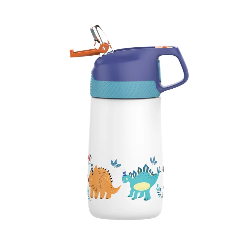 Gourde enfant dino avec paille